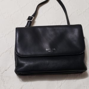 Black leather crossbody